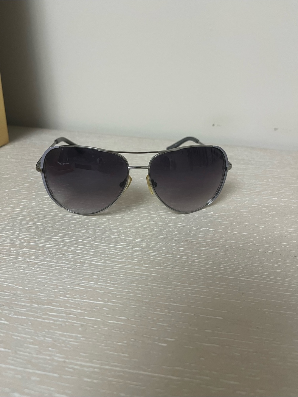 Michael Kors Sicily Aviator Sunglasses in Black with Gradient Smoke Lenses